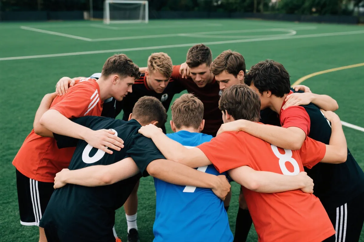 sports team huddle
